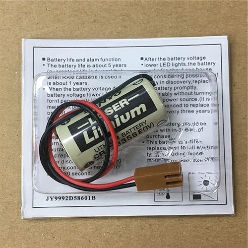 Miniatura 3 de CR14250SE - Batería de litio de 3 V (4 unidades) 1/2AA 1000mAh para fuente de alimentación de respaldo FDK 1747-BA con enchufe marrón