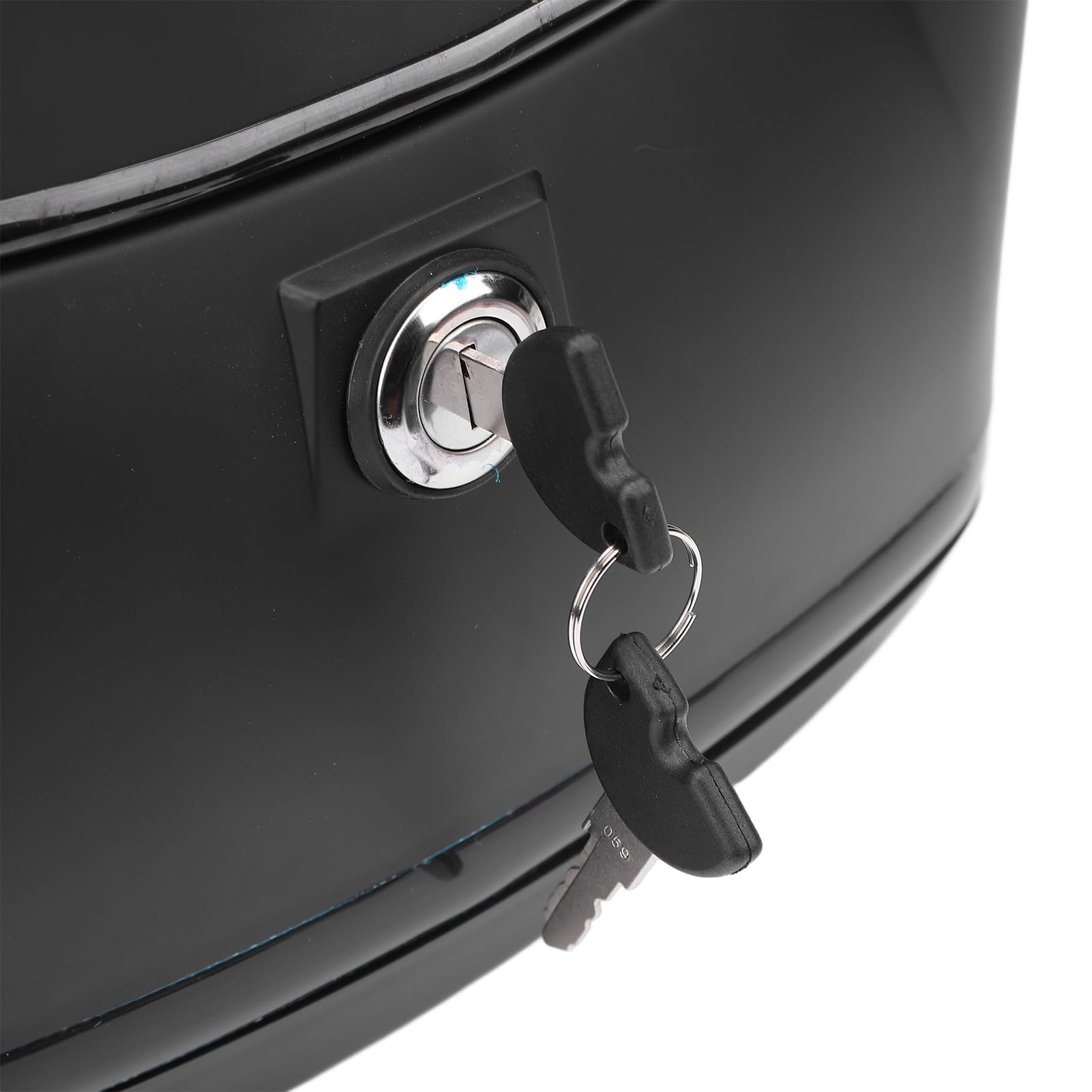 KIMISS Kufer Motocyklowy w Stylu Retro Woda o Wysokiej Wytrzymałości i Dużej Pojemności Skrzynia Bagażnika Skuter Elektryczny 38L (BLACK)