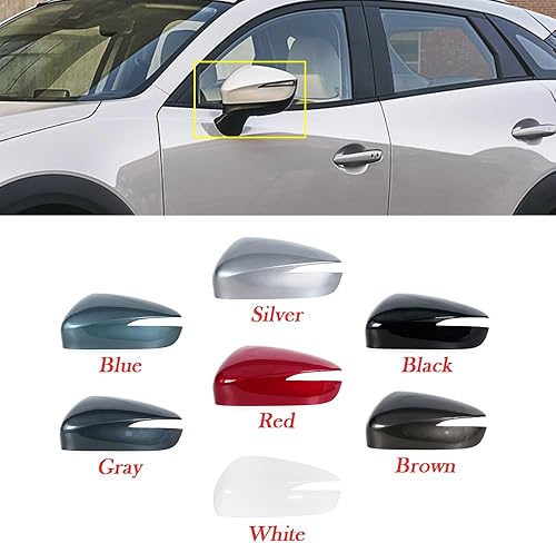 Miniatura 5 de JESYMBX Para Mazda CX-5 CX5 2015 2016 para Mazda CX-3 CX3 2016-2019 - Puerta de ala de coche lateral cubierta de espejo retrovisor tapa carcasa de
