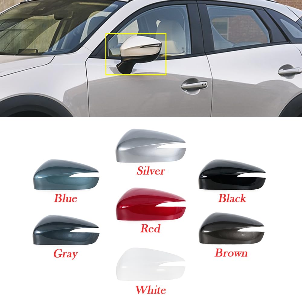 SPRING Pour Mazda CX-5 2017-2023 Capuchon De Rétroviseur Côté Conducteur Accessoires De Remplacement Argent-R