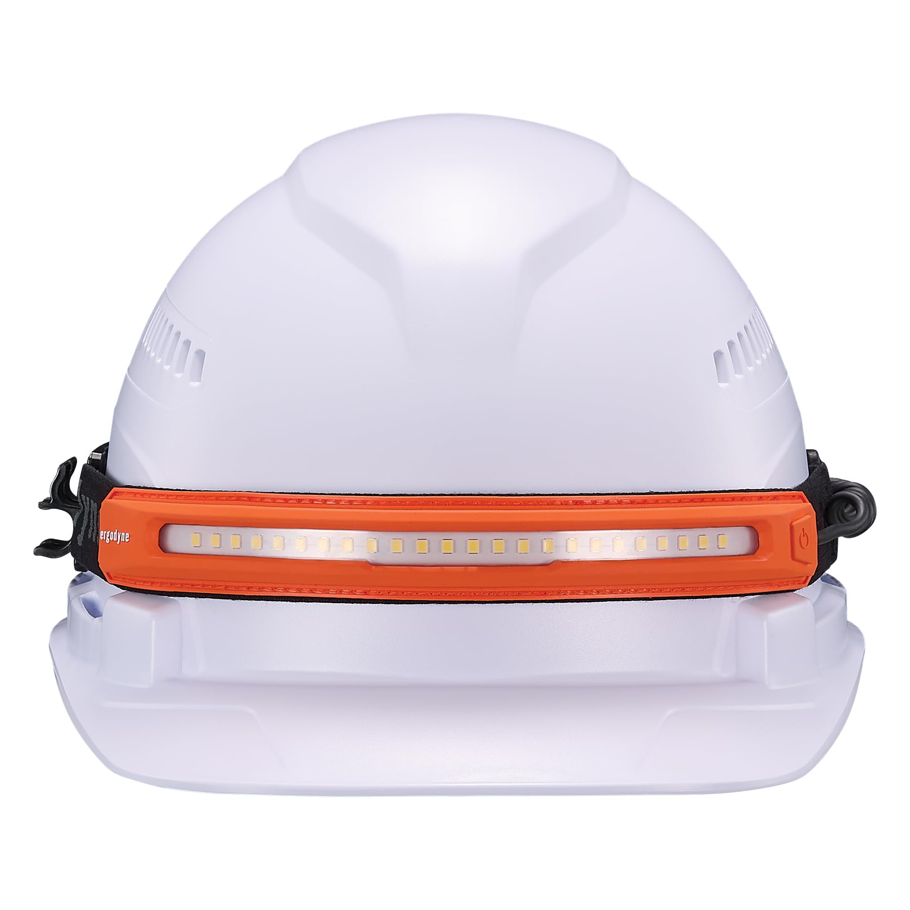 Ergodyne Skullerz 8885 Lampe frontale rechargeable à large faisceau avec sangle, 5 modes d'éclairage, polyvalente à porter directement sur la tête ou le casque rigide, câble USB-C inclus
