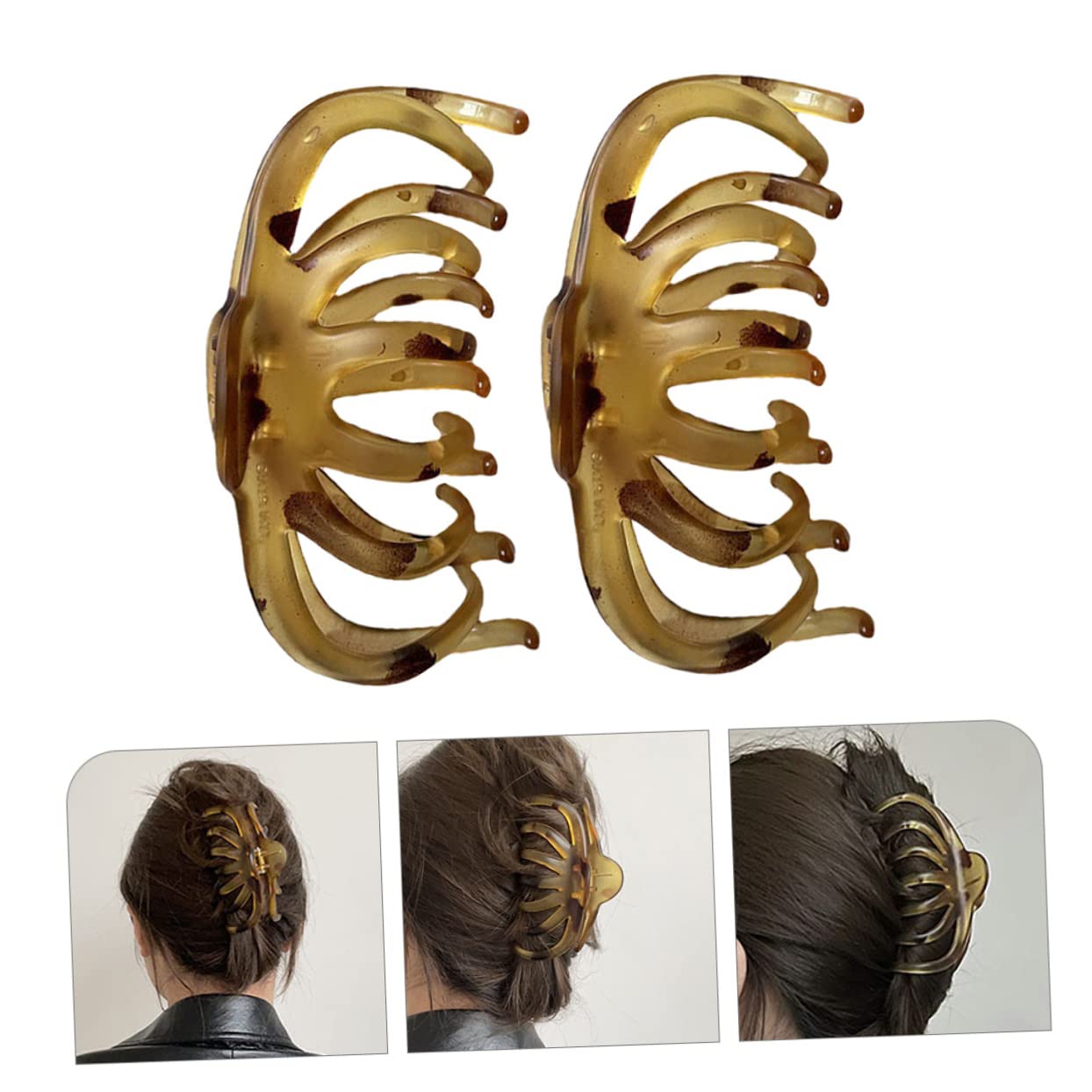 Mikinona 5er-set Französische Haarnadeln Haarspangen Für Dutts Flache Clips Groß Für Dickes Modisches Styling-zubehör 2 Stück X 5