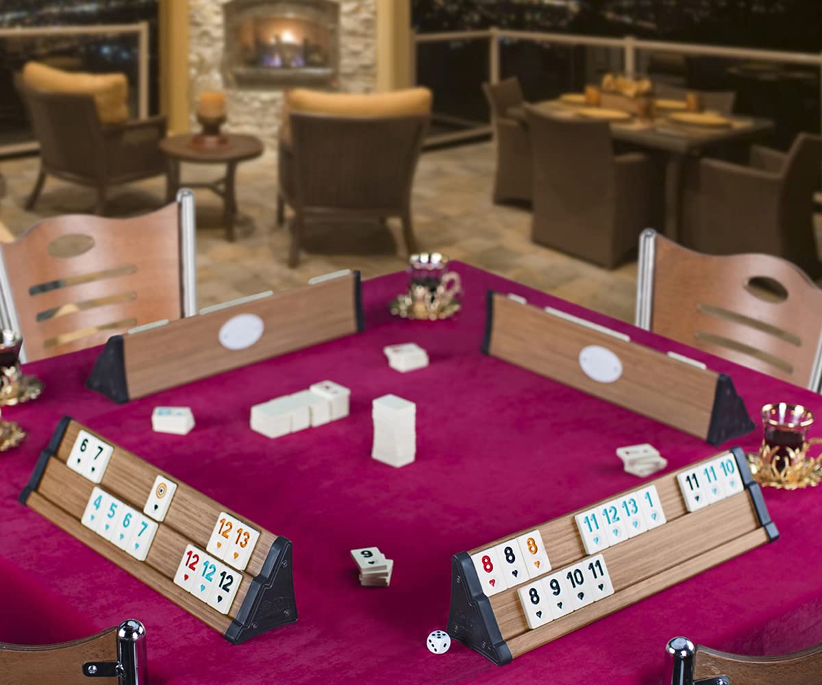 Set compatto Rummy / VIP Ahsap Okey SETI con pietre in melamina Orta Boy