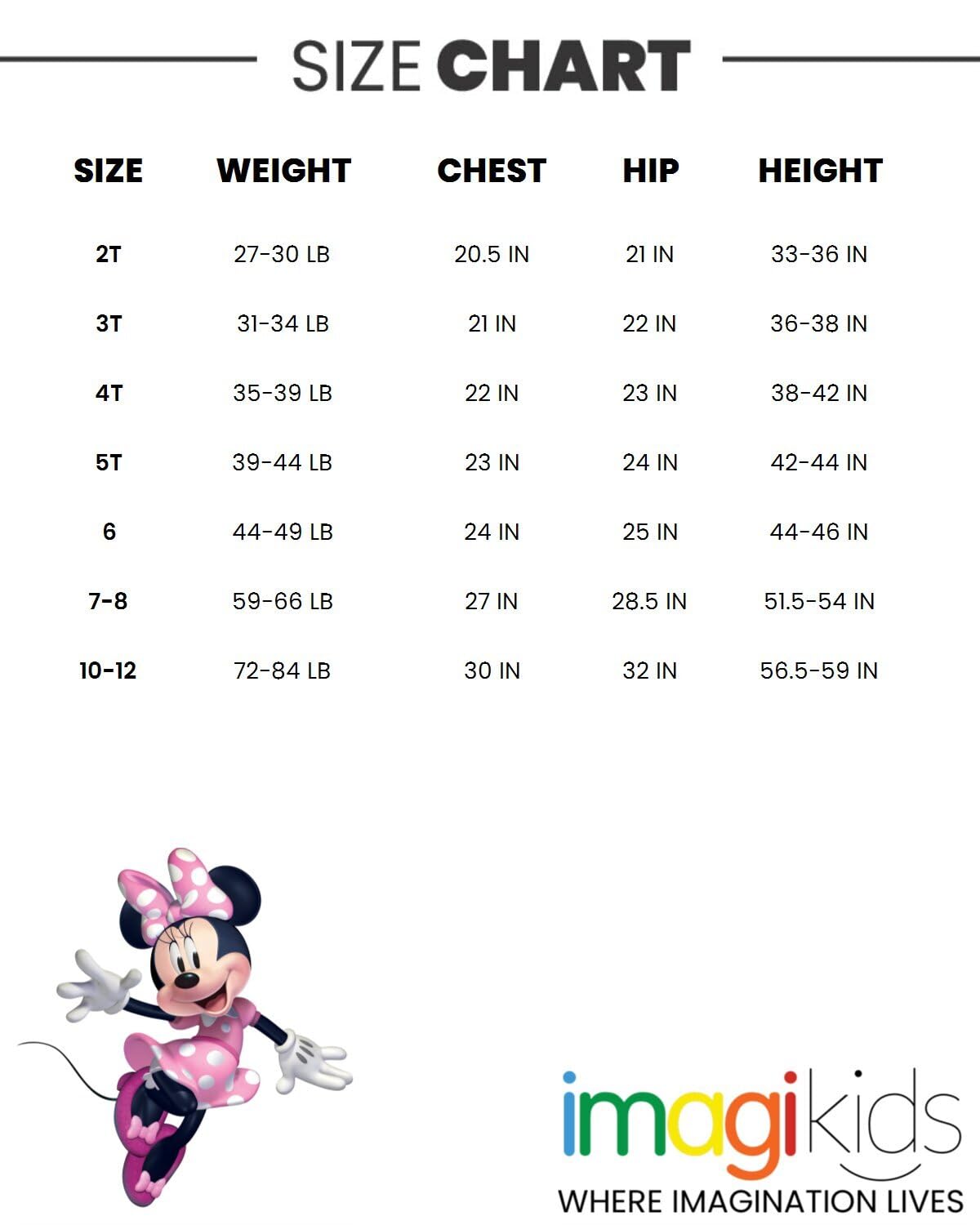 Disney Bawełniany T-shirt i legginsy z Myszką Minnie, zestaw dla dziewczynek - rozmiary od niemowląt do dużych dzieci (12 miesięcy - 14-16)
