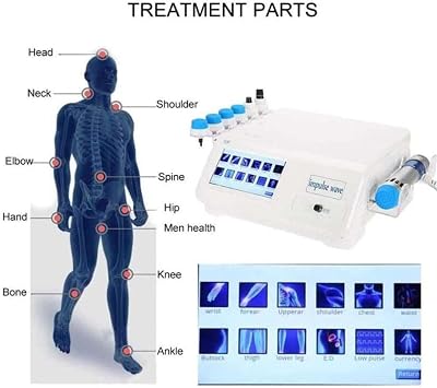 Extracorporal Shockwave Therapy Machine ED Treatment, 10 Heads Muscle and Bone Tissue Regeneration Shock Wave Therapy Machine 36.5x37x17cm