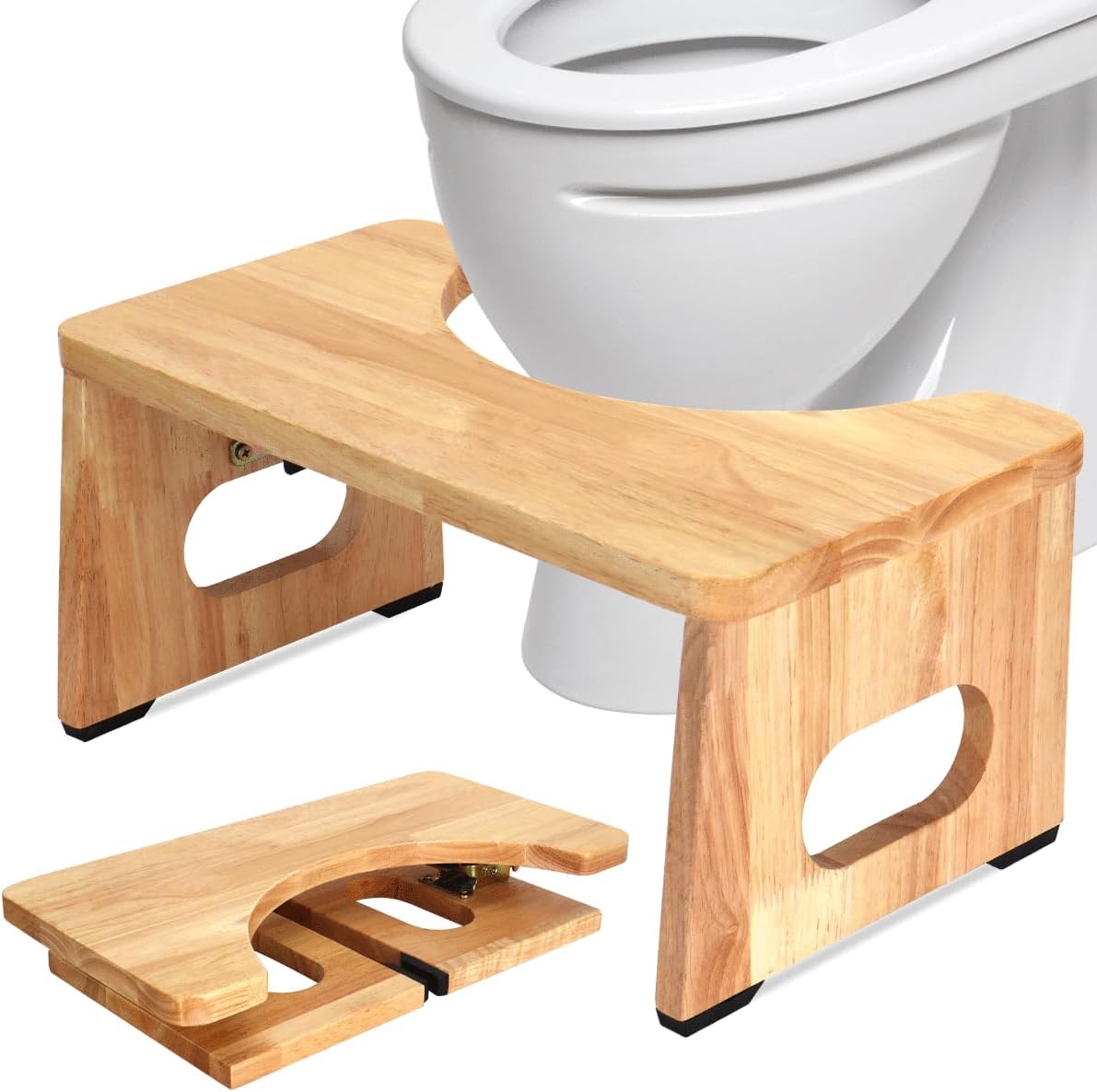 Retoo Medizinischer Toilettenhocker Für Eine Gesunde Darmflora 42 X 26,5 X 17 Cm Anti-Rutsch, Perfekte Höhe Für Die Empfohlene Haltung, WC Hocker Für