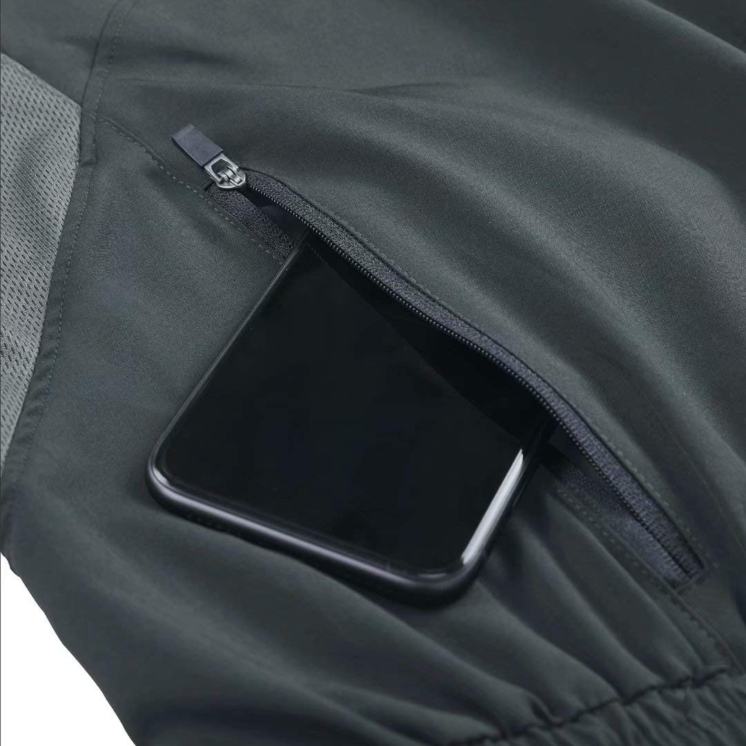 HMIYA Pantaloncini Running Uomo Leggero Sportivi Shorts Asciugatura Veloce Palestra Corsa Calzoncini con Tasca con Cerniera