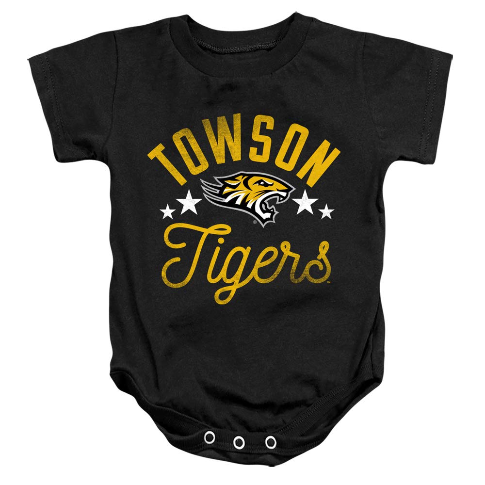 Towson University Official Tigers Unisex Infant Snap Suit for Baby, Black, Small (6 months)