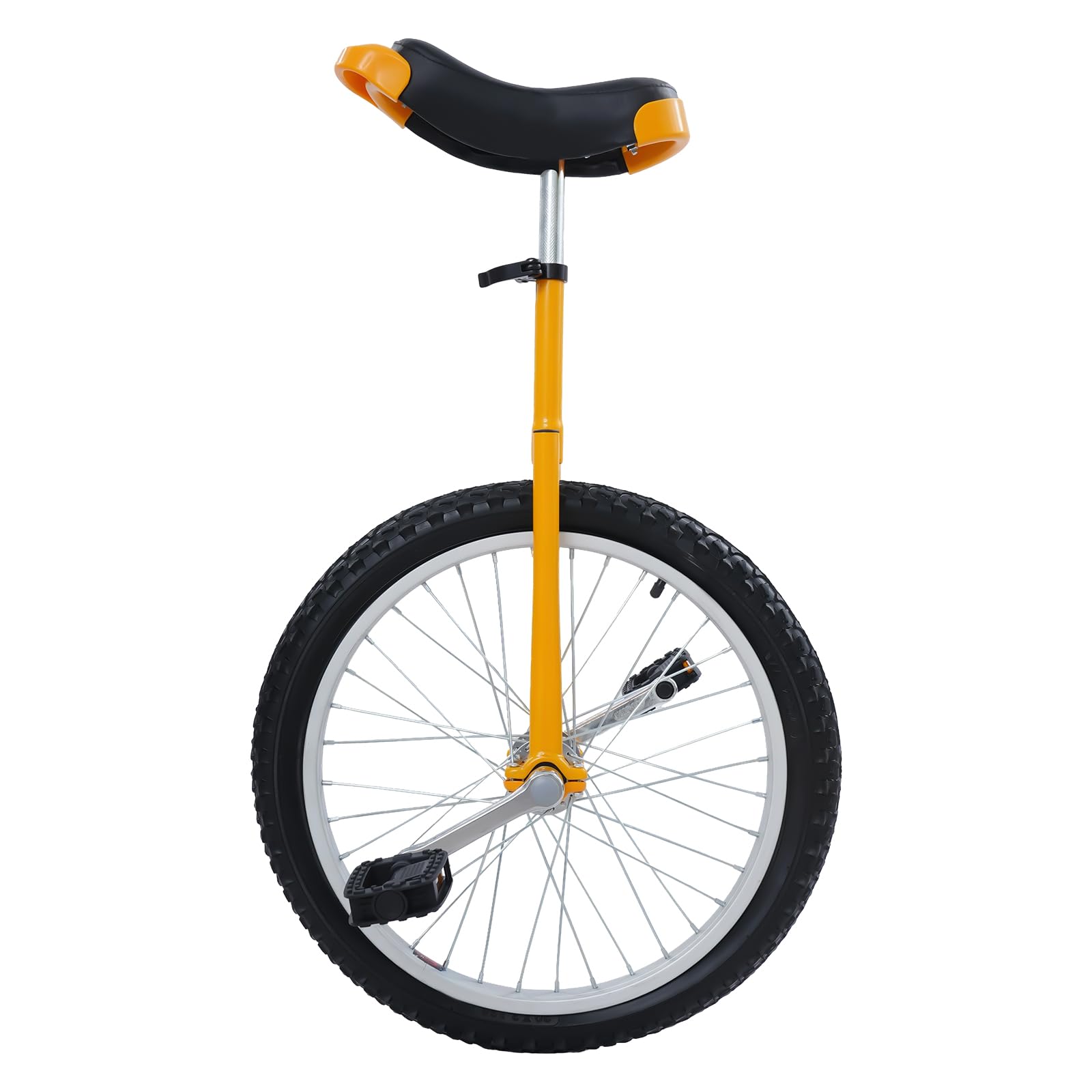 DYNAMI Unicycle with Excellent Steel Frame,Leakproof Tire,Adjustable Height,Curved PU Seat,Mute Bearing,Anti-Slip Designs,for Outdoor Sports Fitness Exercise