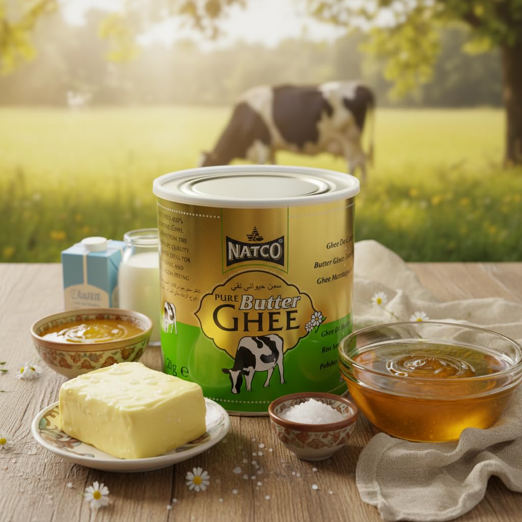 Natco Pure Butter Ghee Mantequilla Clarificada 2kg 100% Natural Sin Aditivos