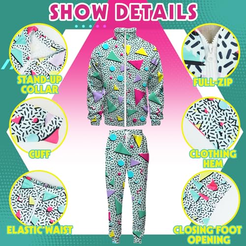 Arssm Retro 80s 90s Outfit Sets for Men Vintage Jacket and Joggers Sweatpants 80s Tracksuit Streetwear2