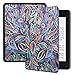 Produktbild A-BEAUTY Hülle für Kindle Paperwhite 2018, Schlankes Premium Leder Smart Cover mit Auto Schlaf/Wach für Amazon Kindle Paperwhite(Das Modell der 10. Generation 2018), Bunte Blätter