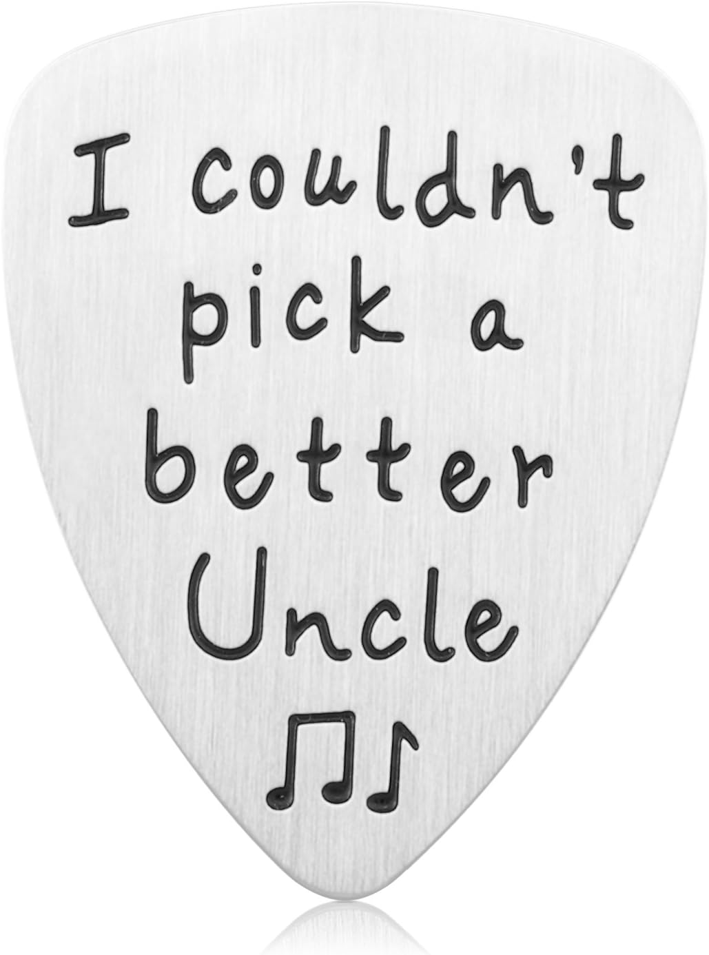 Birthday Gifts for Uncle - Stainless Steel I Couldn't Pick A Better Uncle Guitar Pick Jewelry, Unique Christmas Gift for Musician Uncle