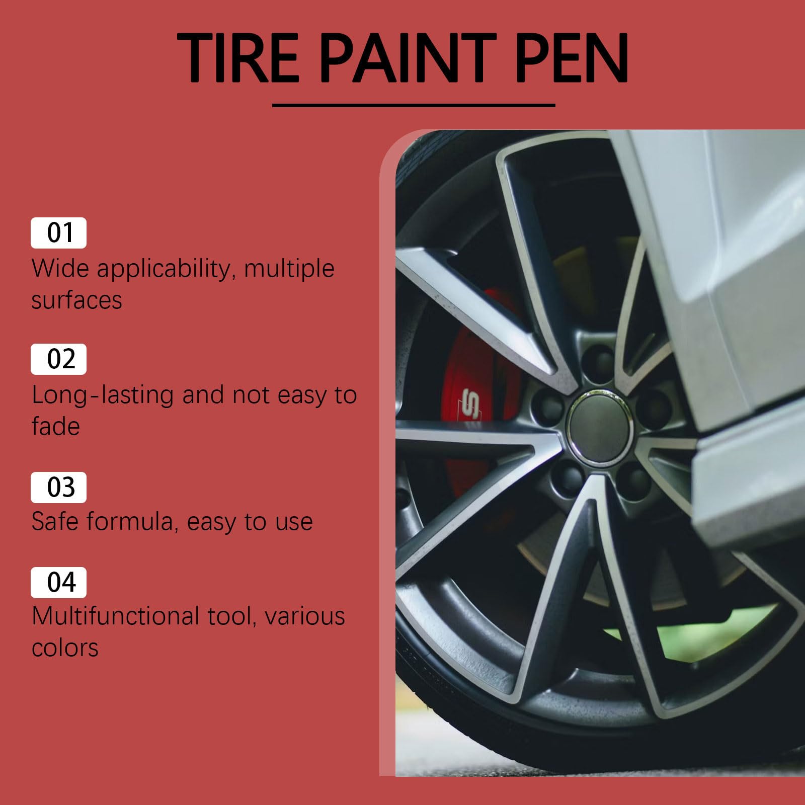 15 Penne Vernice Bianca Per Pneumatici Auto - Marcatura Resistente All'Acqua - Foto 2