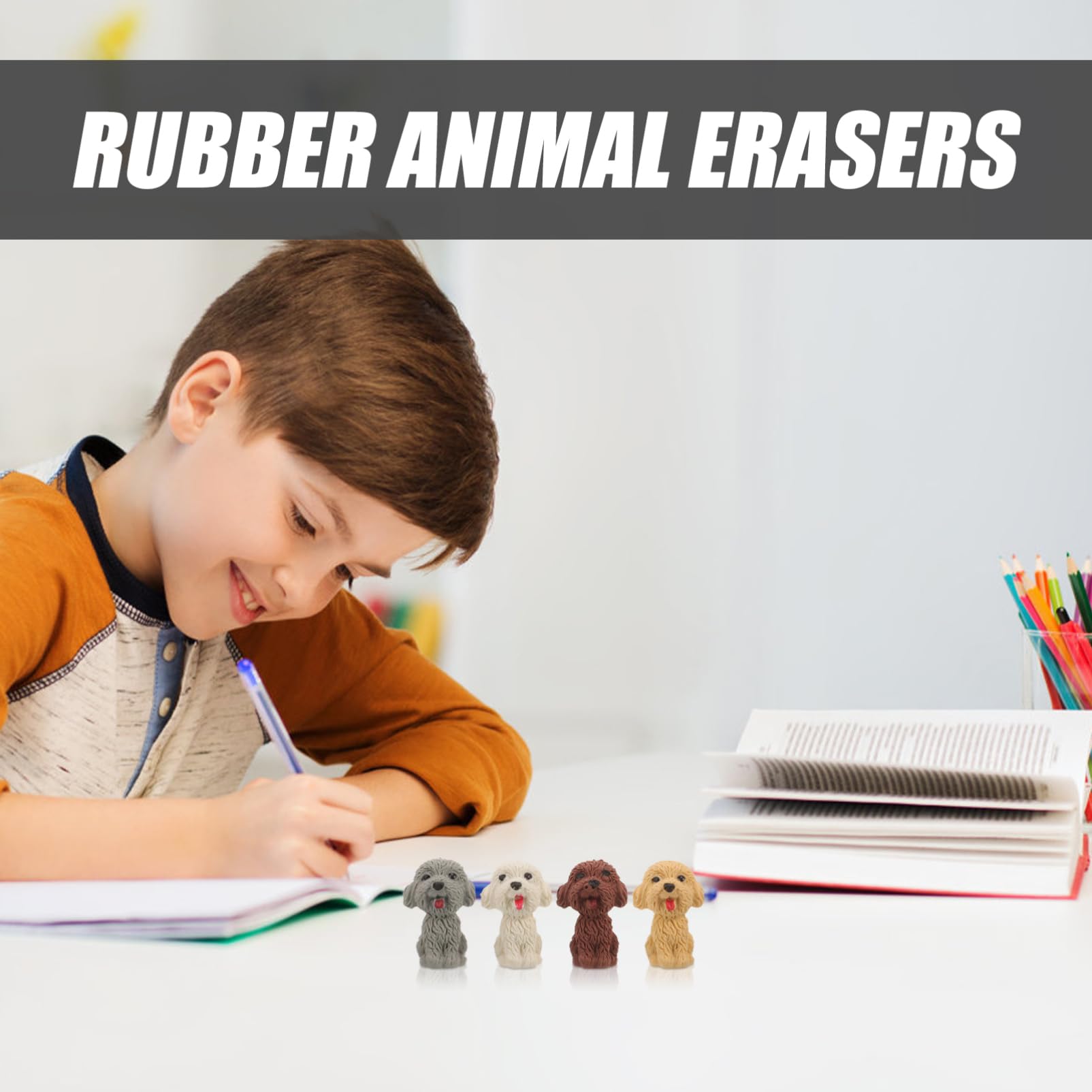 LALAFINA 36pezzi Gomme per Matite in Gomma Forma di Animale Piccole Gomme per Ragazzo Ragazza per Cuccioli Adatte come Premi per Attività Scolastiche e Regali