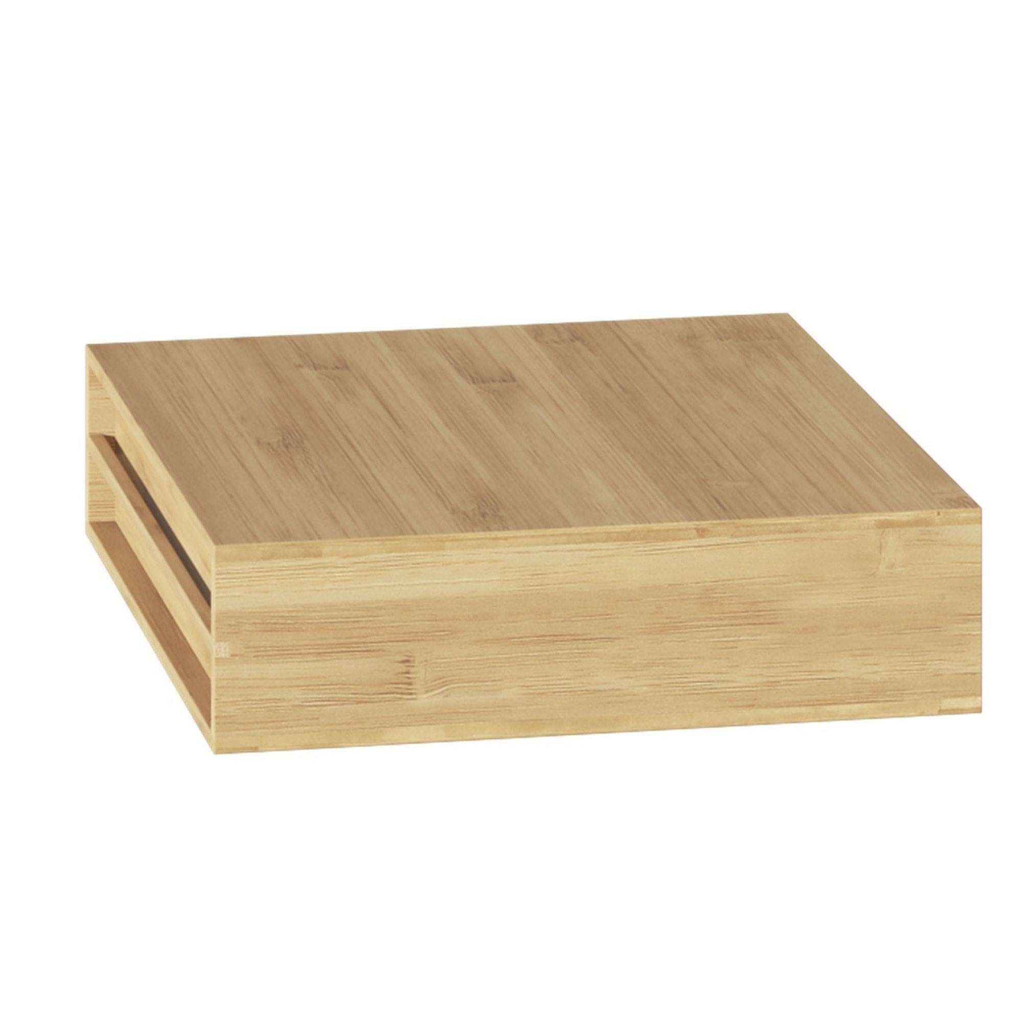 Well Home Porte-capsules avec 1 tiroir en bambou 34,5 x 30,5 x 8 cm