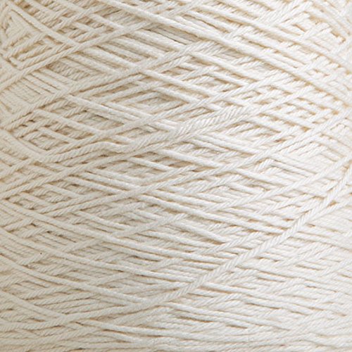 Image of Knit Picks Dishie White Worsted Weight 100% Cotton Yarn for Dishcloths | 400g cone of soft solid colored knitting yarn in Swan color for crocheting, machine washable.
