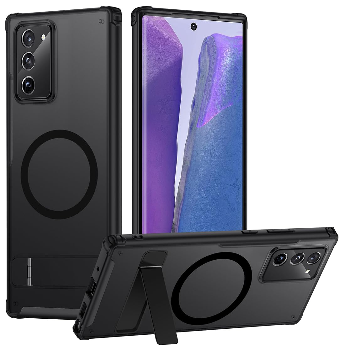 TIANNIUKE Magnetic Case for Samsung Galaxy Note 20, Compatible with MagSafe,Adjustable Kickstand, Translucent Matte Anti-Fingerprint,Shockproof