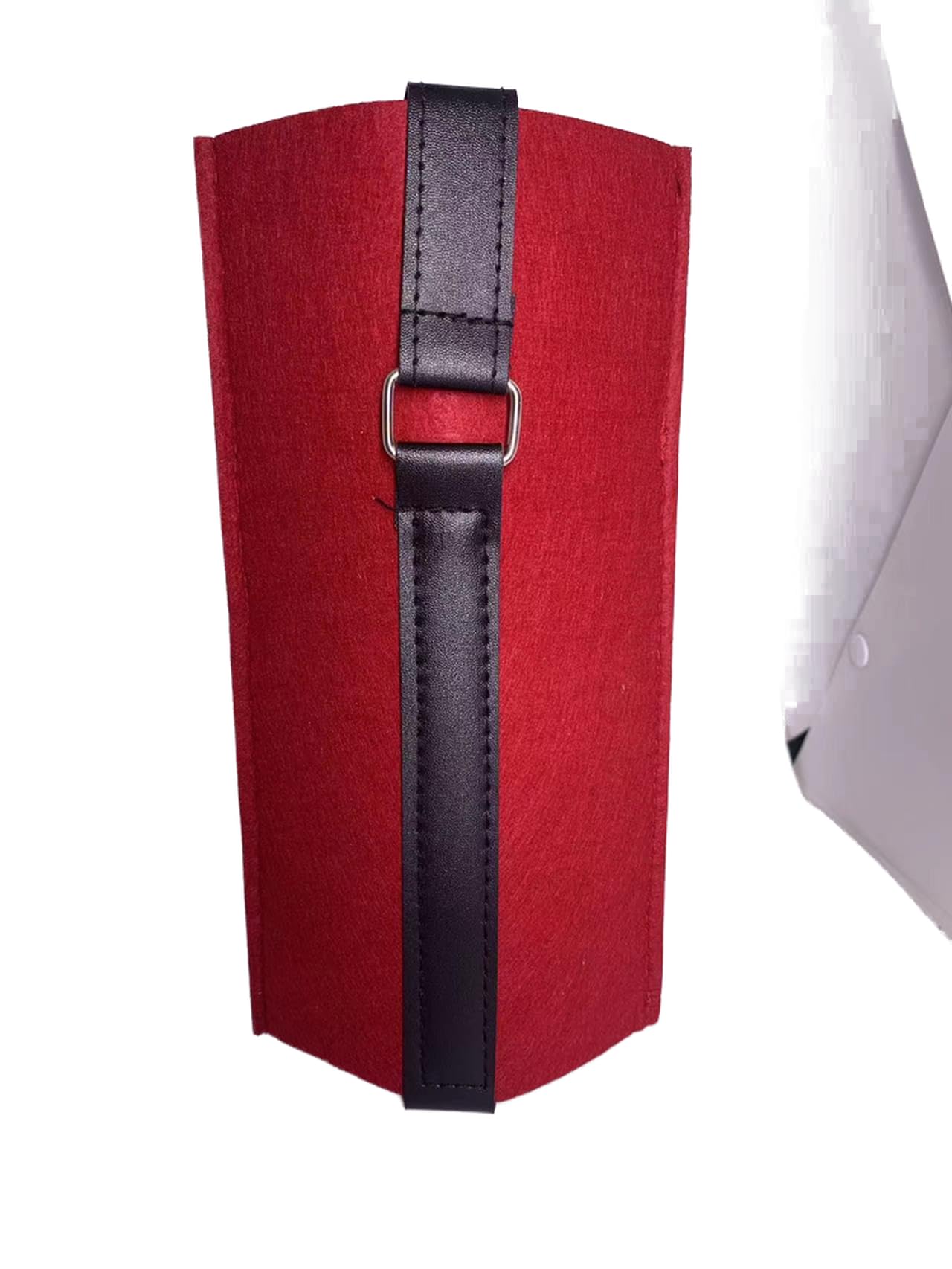 Rubellen Bottle Wine Tote,Fabric Bottle Wine Carrier Bag Perfect Wine Lover's or Wedding Gift (Single-Red)