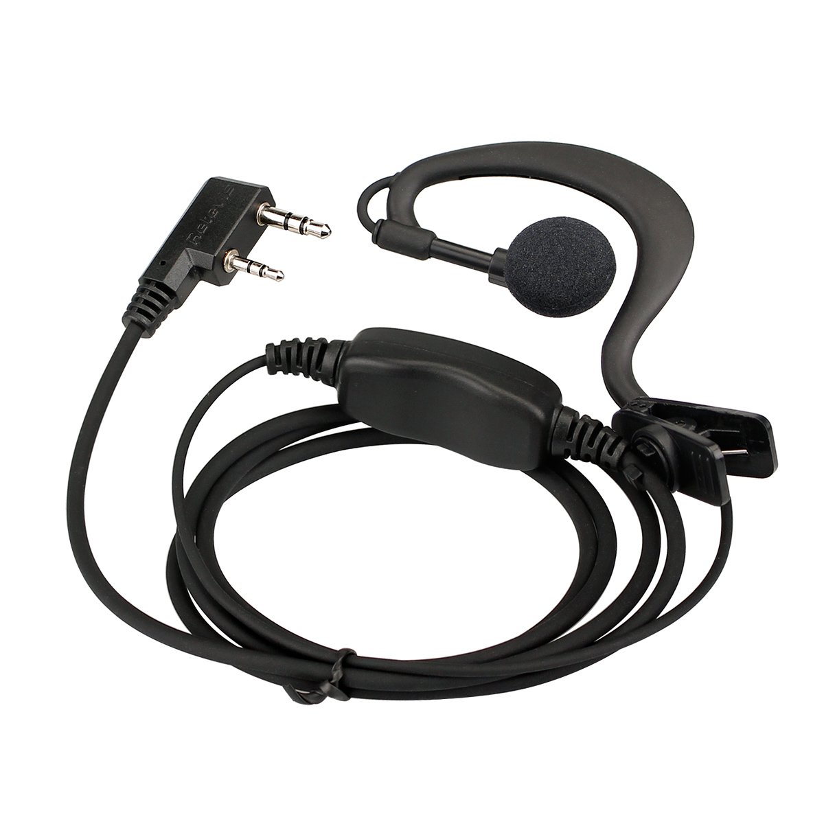 Retevis Estuche de 10 auriculares de radio bidireccional con micrófono de un solo cable para RT22 RT21 RT68 RT68H H777 H777H RT86A RT86S, compatible con Pxton Baofeng BF-888S BF-T26 Kenwood Walkie