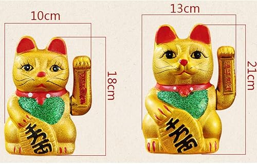 Miniatura 6 de 7" Lucky Cat Brazo agitador Gato Porcelana Maneki Neko