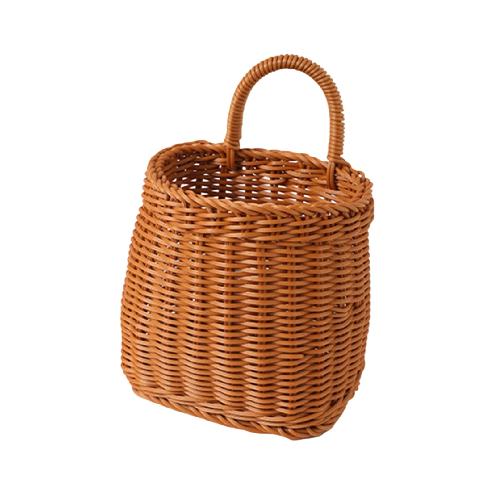 CAZSTYK Rattan Effect Hanging Organizers for Bathroom Kitchen and Living Room Kitchen Planner Basket
