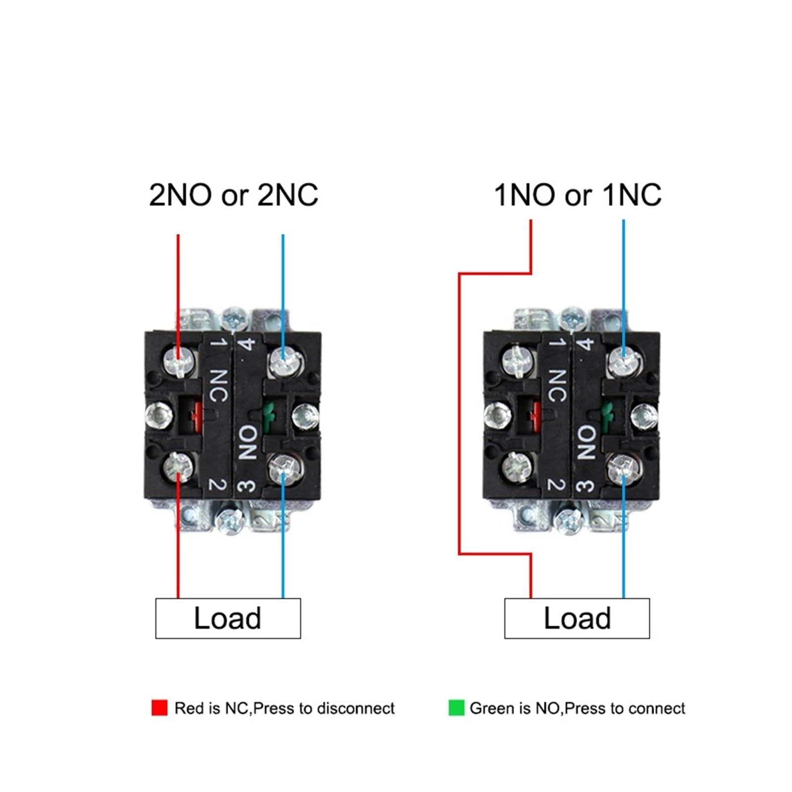 Montaje de 22mm XB2 interruptor de botón de reinicio momentáneo parada de arranque de energía llave giratoria cabeza de seta plana Circular NO NC(Three Hole Box)