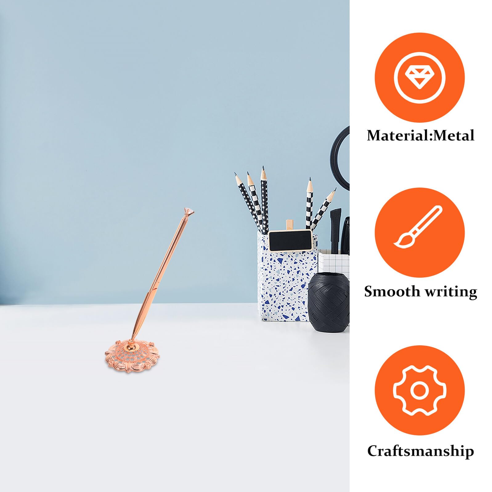 Deluxe Ballpoint Signature Writing Instrument with Small Rhinestones for Office and Bank Use Suitable for Wedding Planning and — view 3