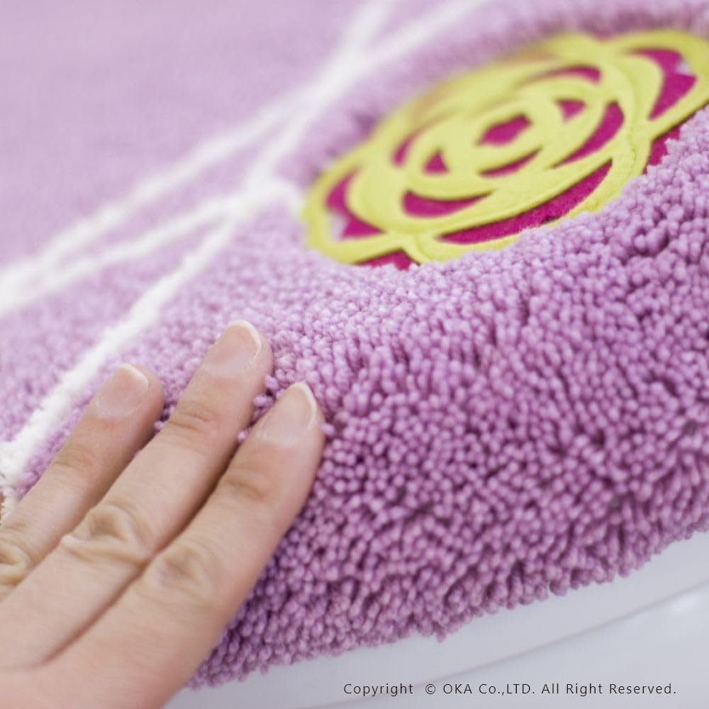 Oka Etof Toilet Lid Cover, Washing Long Type, Pink [Cleaning, Heating, Washlet, Washable, Stylish, Scandinavian