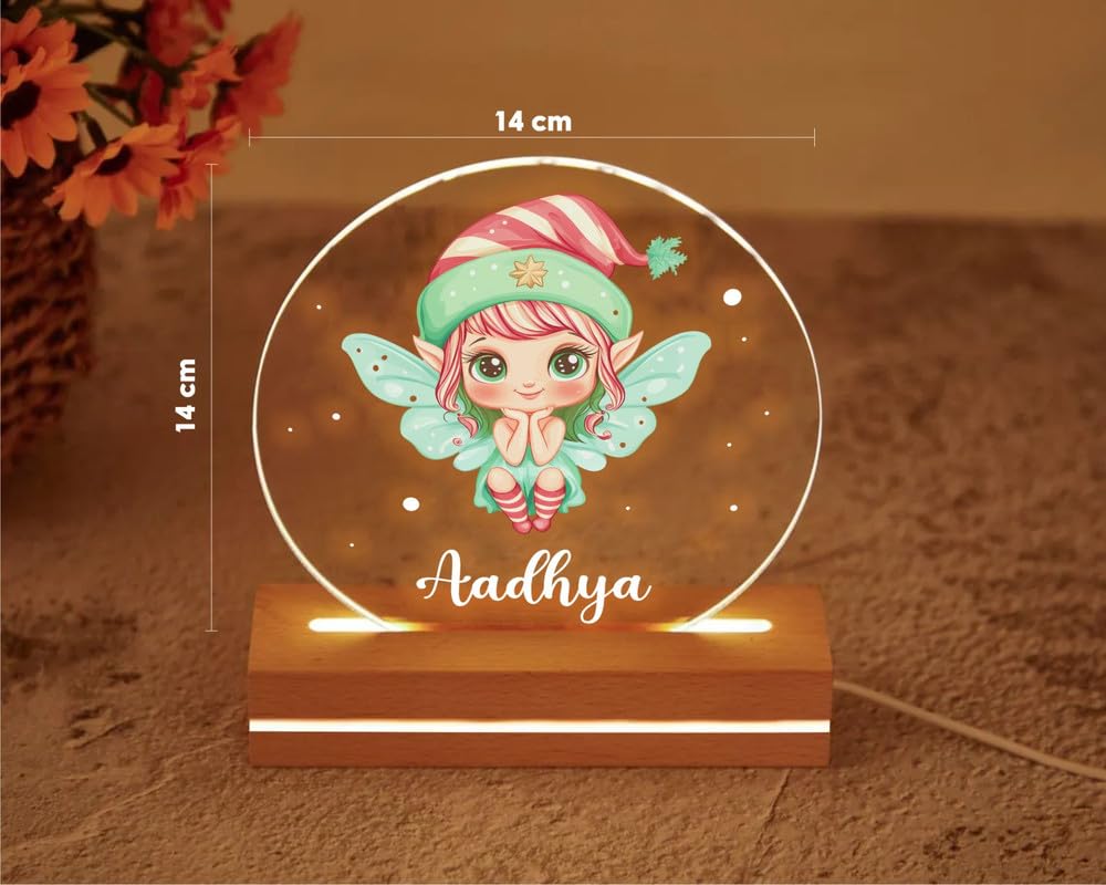 THE GRANDEUR Acrylic Customised LED Lamp, Gift Items for Women, Men, Birthday Gift Girlfriend, Kids, Friend, Return Gift Kids Birthday, Personalised Gift Girls Boys, Transparent