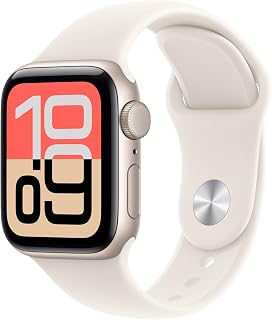 Apple Watch SE 3 GPS 40mm Starlight Smartwatch - Fitness Sleep Tracker, Heart Rate, Always-On Display, Fast Charge