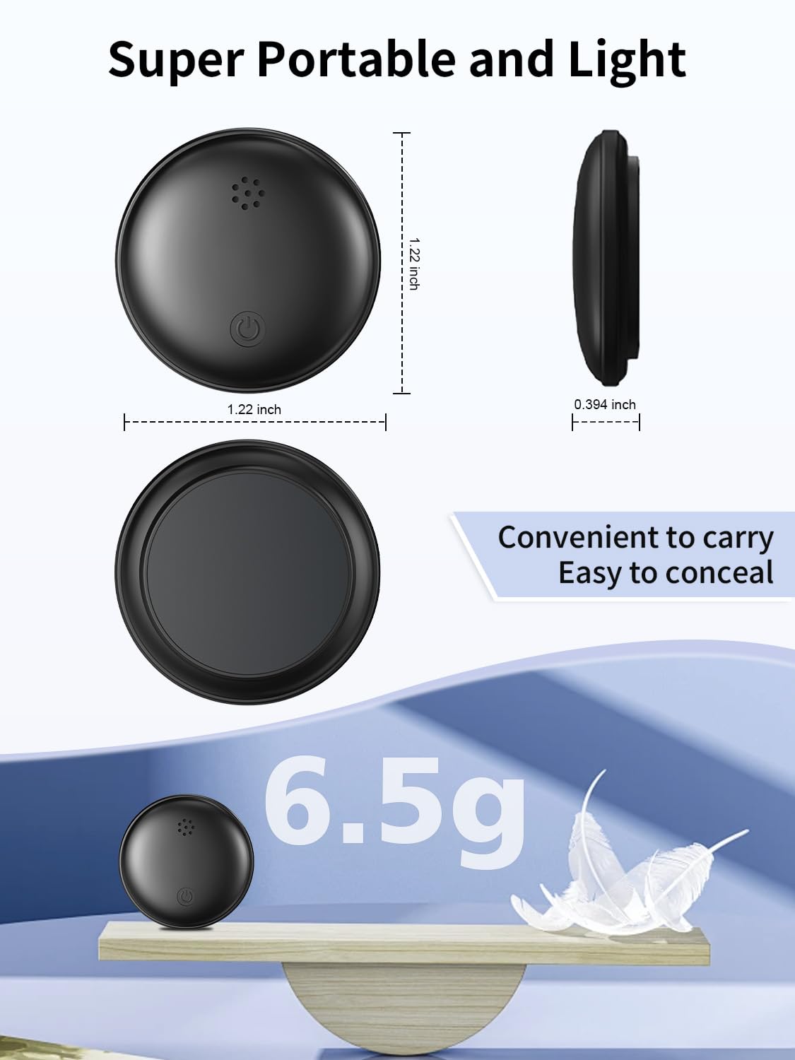 GPS Tracker for Vehicles, Magnetic Car Tracker Compatible with iOS and Android, Global Positioning Hidden Car Tracker, Built-in Ultra-Strong Magnet, IP67 Water-Resistant, No Subscription or Fees — view 6