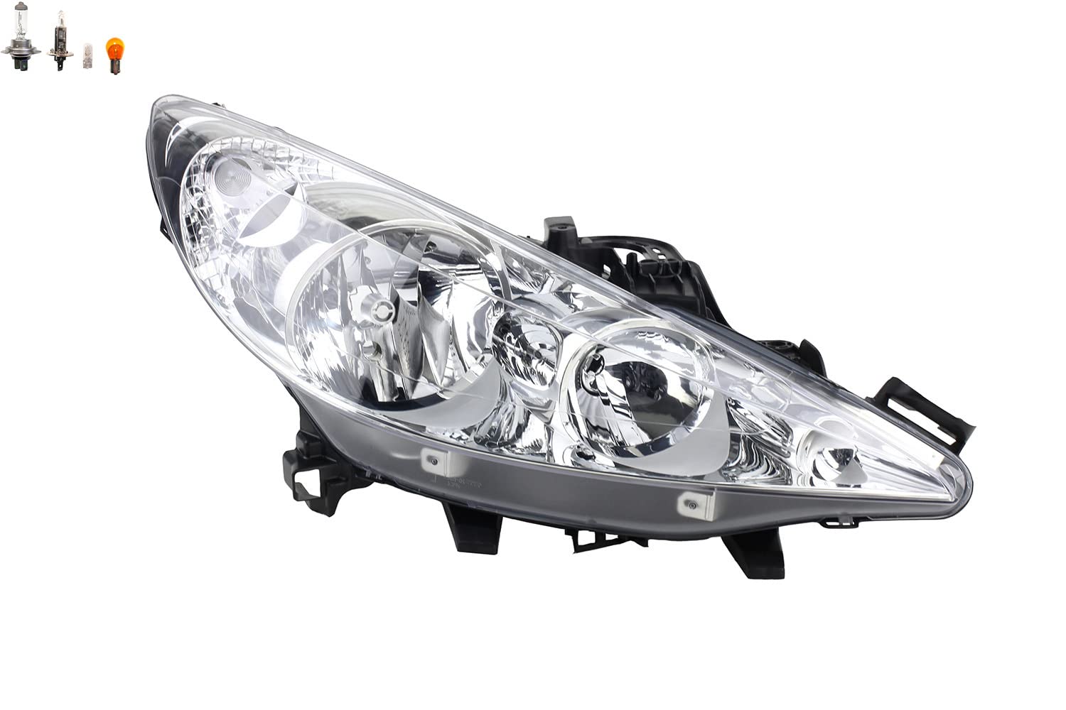 Johns, Scheinwerfer Halogen Front passend für Peugeot 207 02/2006 - Rechts Leuchtmittel