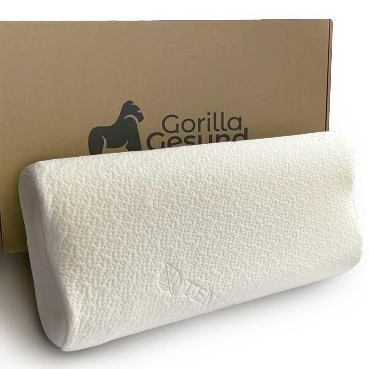 Cuscino cervicale ortopedico in memory foam, profilo cubico, altezza regolabile con strato rimovibile