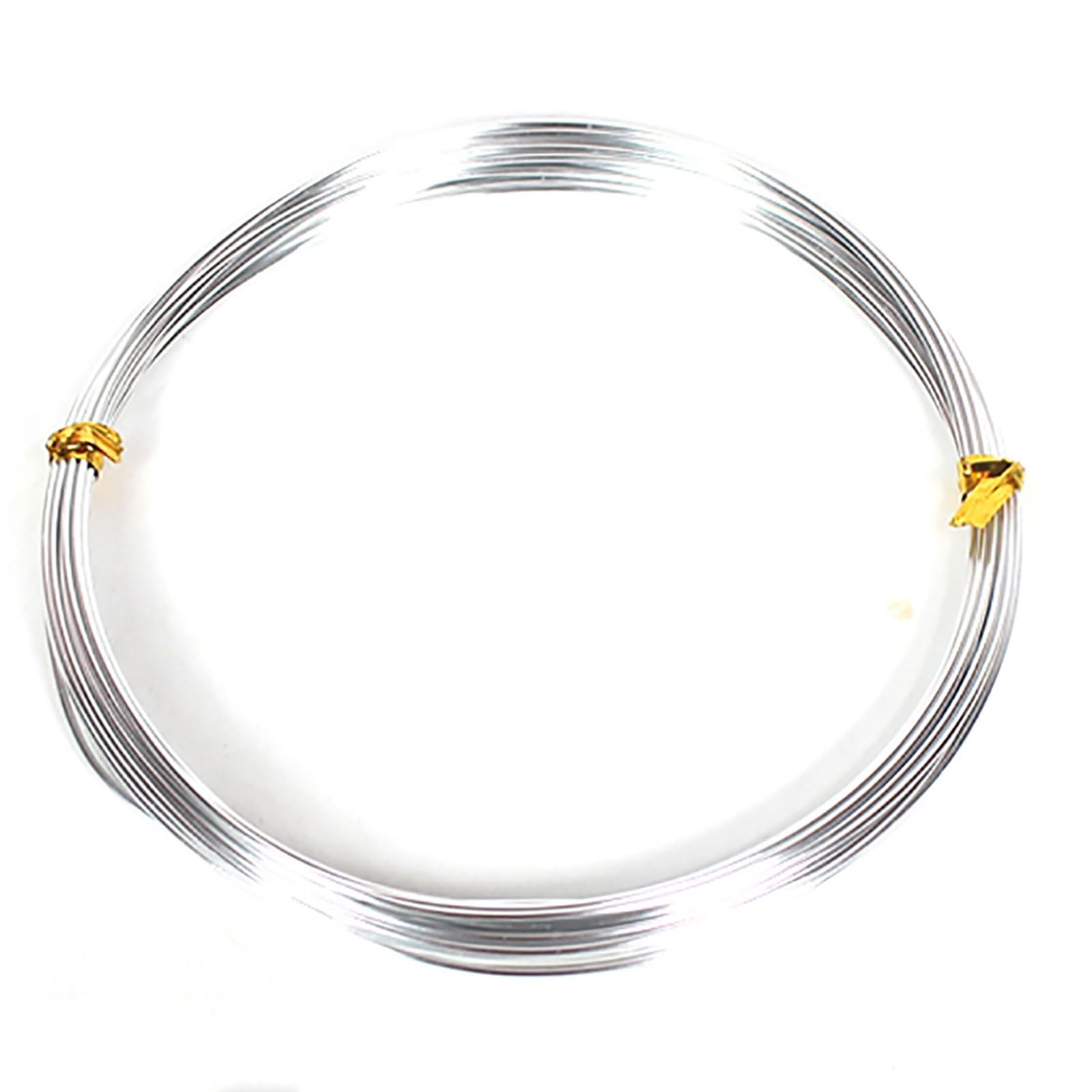 COYOUCO Aluminum Wire 6 Colors Colored Aluminum Wire,1.5Mm Diameter 5M Long,Craft Wire Thin Hobby Wire for Art Colored Beading Wire,Silver