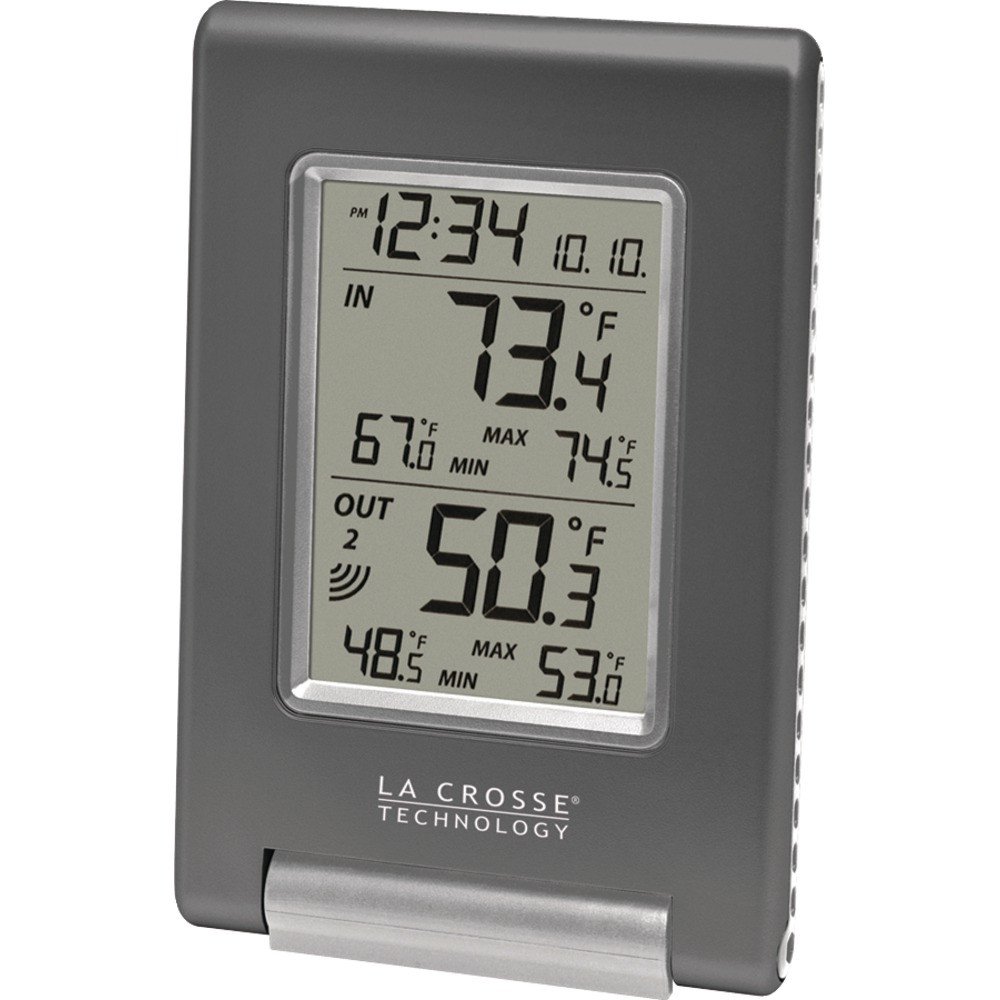 La Crosse Technology WS-9080U-IT-CBP Wireless in/Out Temperature Station Featuring Atomic Self-Setting time & MIN/MAX Records