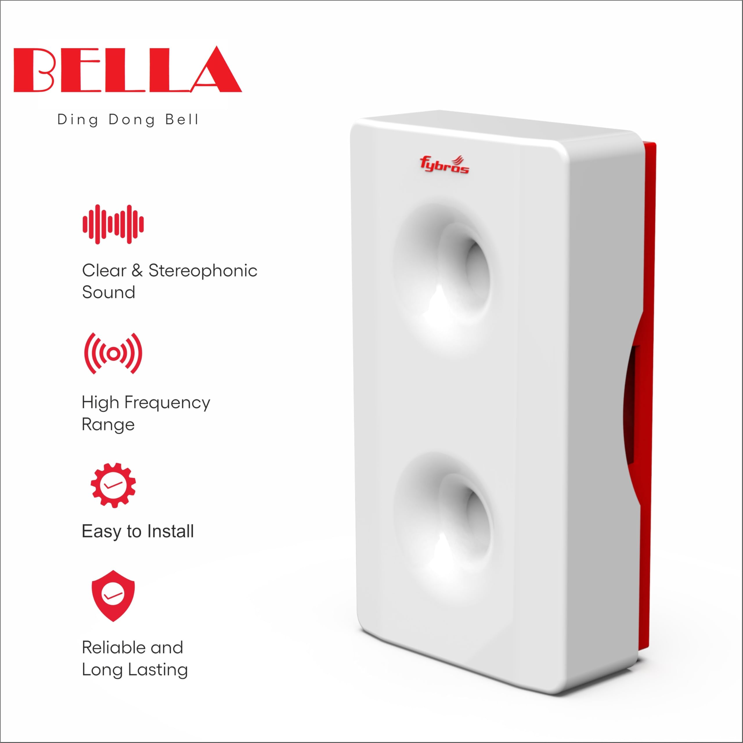 Fybros Bella Ding Dong Doorbell For Home- Made in India — Amazon image 2