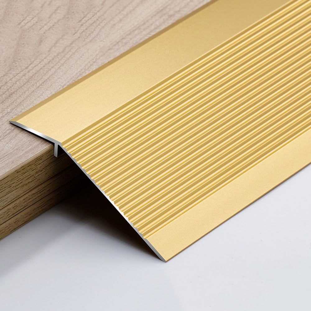 Zuschneidbare Boden-Übergangsstreifen, Aluminium, für Teppich/Eingangstür/Fliesen, 120 cm, goldfarben, 120 cm