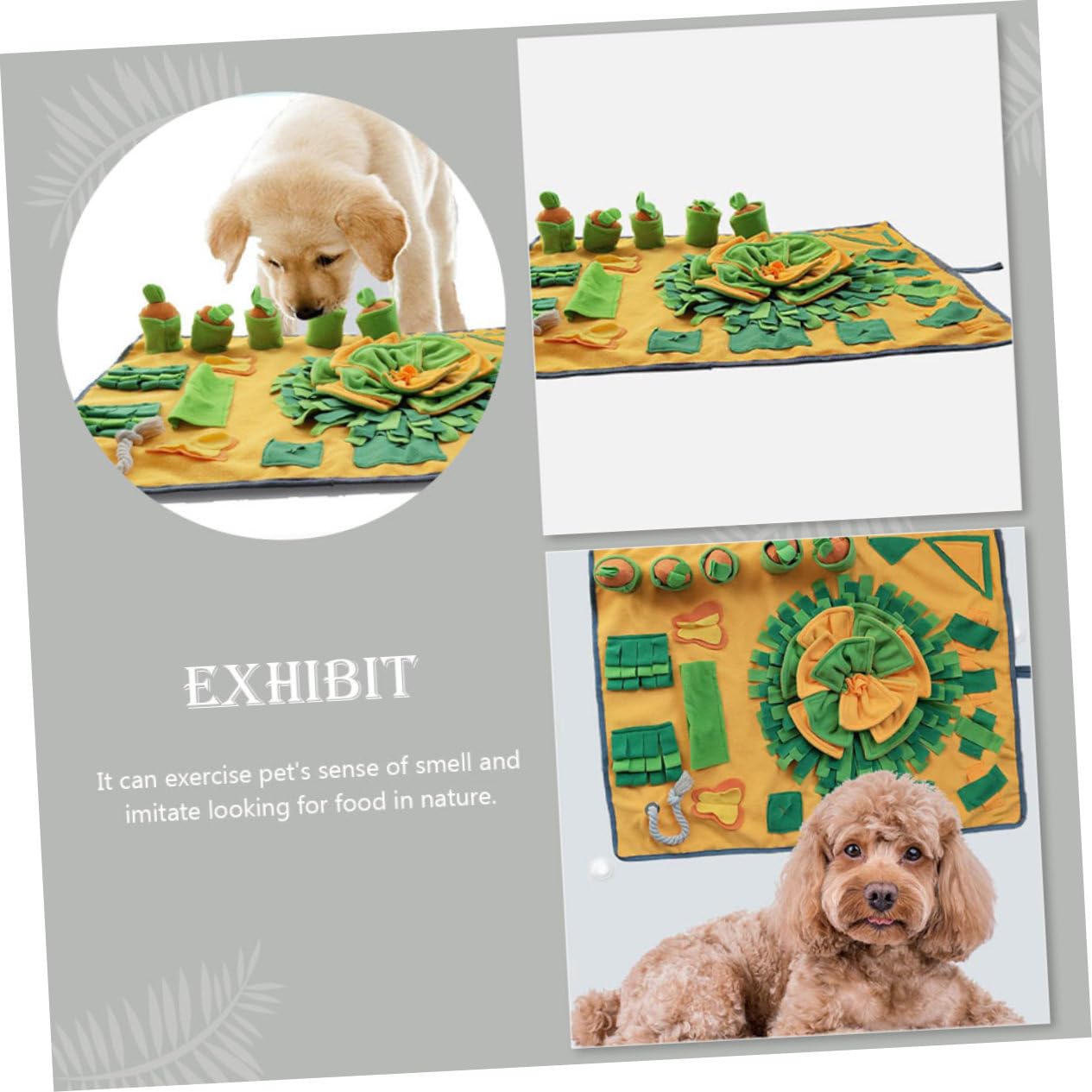UKCOCO Alfombra Olfativa para Perros Mat de de Alimentos Accesorio para Mascotas Previene el Aburrimiento Duraderos y para Alimentos Ocultos