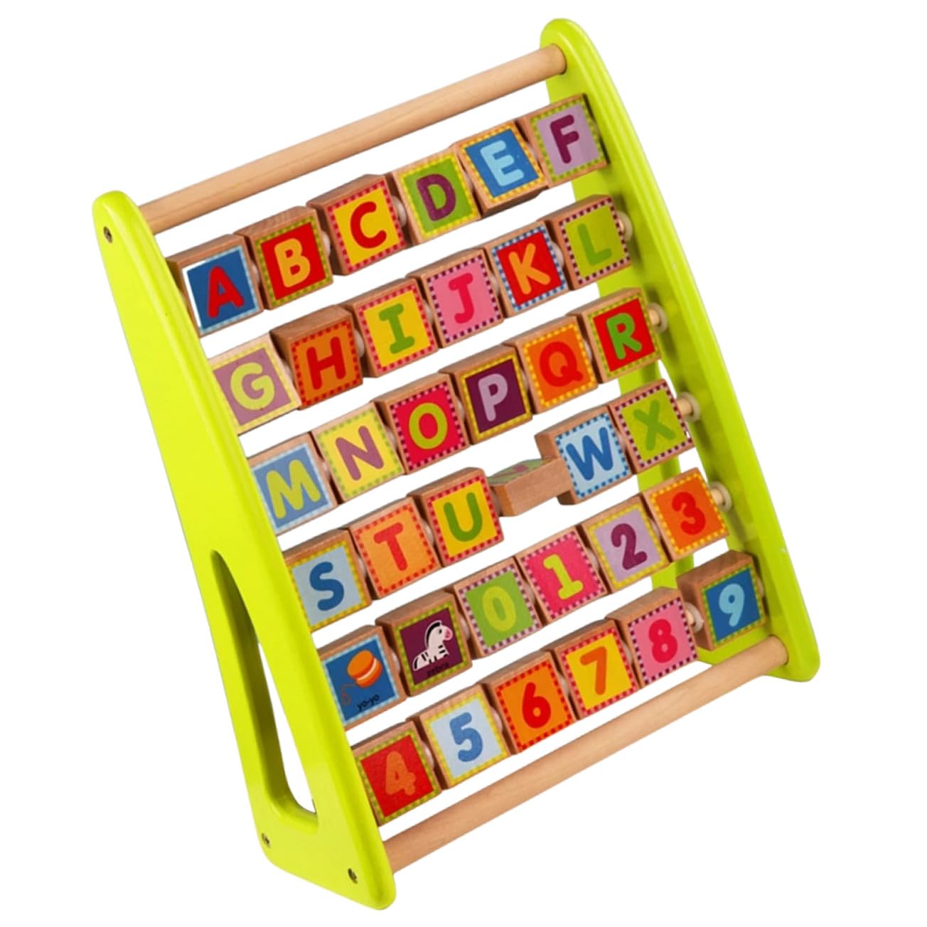 Abaodam Juguete de Letras de Madera Verde para Niños Decoracion Colegio