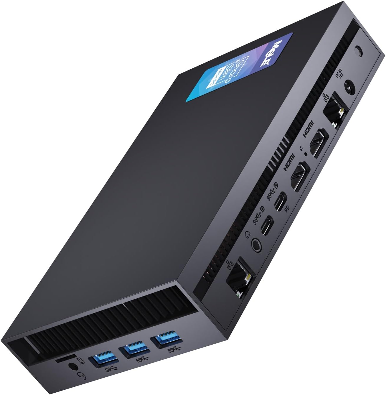 MeLE Overclock X5 Mini PC Dual LAN Processors i5-12450H (up to 4.4GHz) Micro PC Dual NIC 32GB DDR4 1TB ROM Small Desktop Computers Four Screens Display, HDMI2.0+DP1.4, 2.4G&5G WiFi, BT5.2