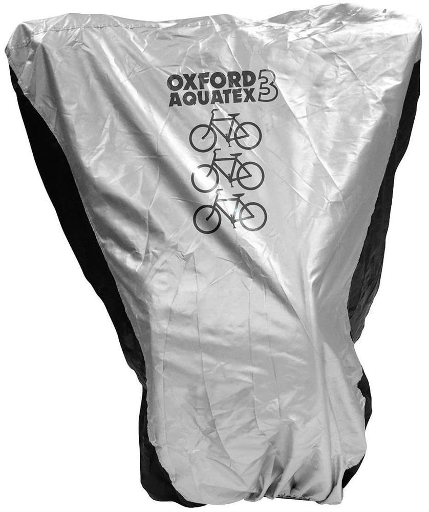Oxford Aquatex potrójny pokrowiec na rower na zewnątrz - 200 x 105 x 110 cm - czarny/srebrny