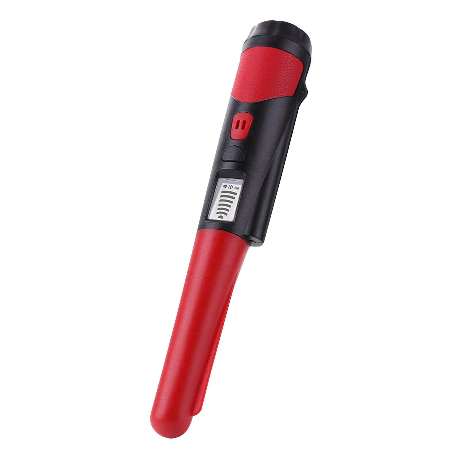 MOVKZACV Metal Detector Pinpointer, Handheld Metal Detector, Handheld Pin Pointer Wand, High Accuracy Handheld 360° Search Treasure Pinpointing Finder Probe with Holster(Red)
