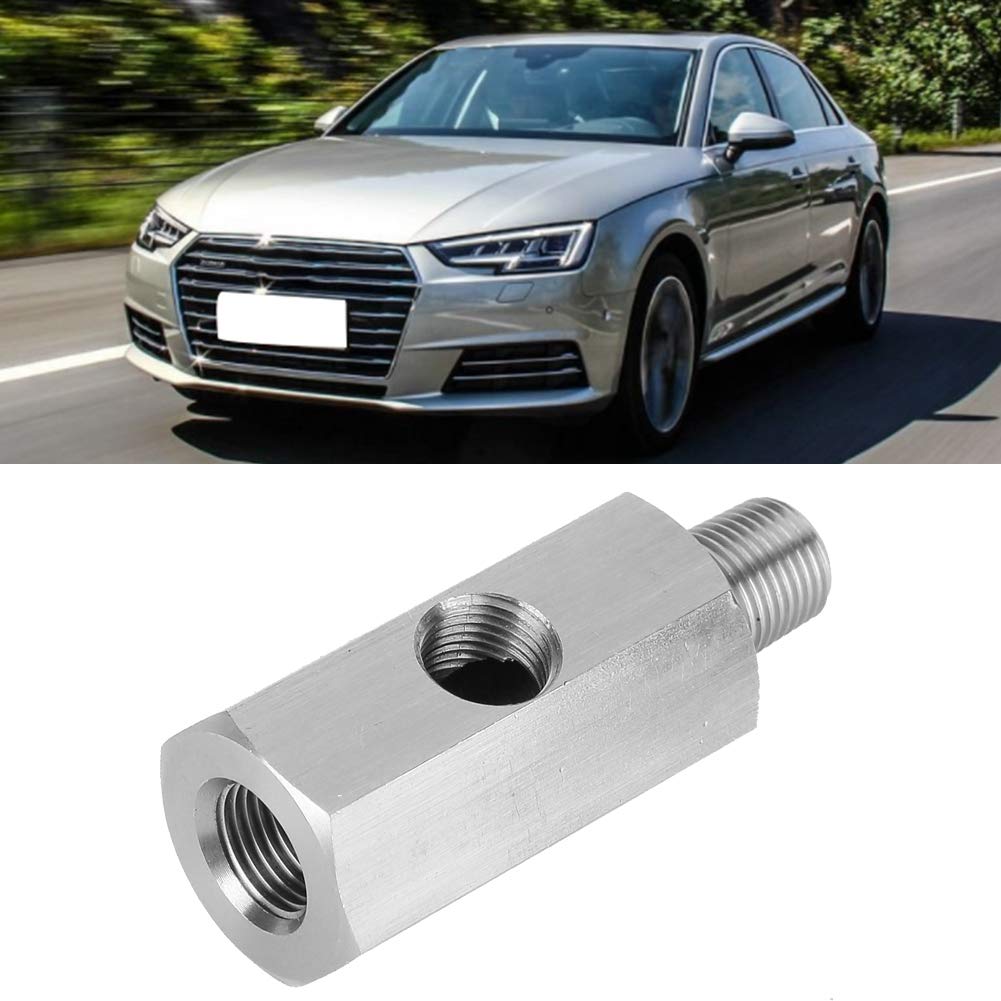 Adattatore sensore pressione olio, manometro pressione olio M10 Adattatore Tee a NPT Turbo in acciaio inossidabile