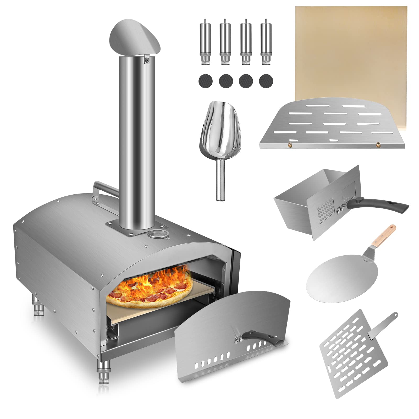 Buy KOSIEJINN Outdoor Pizza Oven Portable wood fired Pellet Pizza Oven