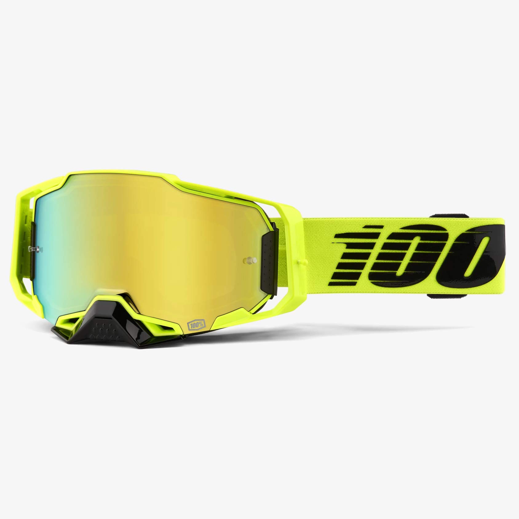 Amazon.com: 100% Armega Nuclear Citrus Goggles - w/Gold