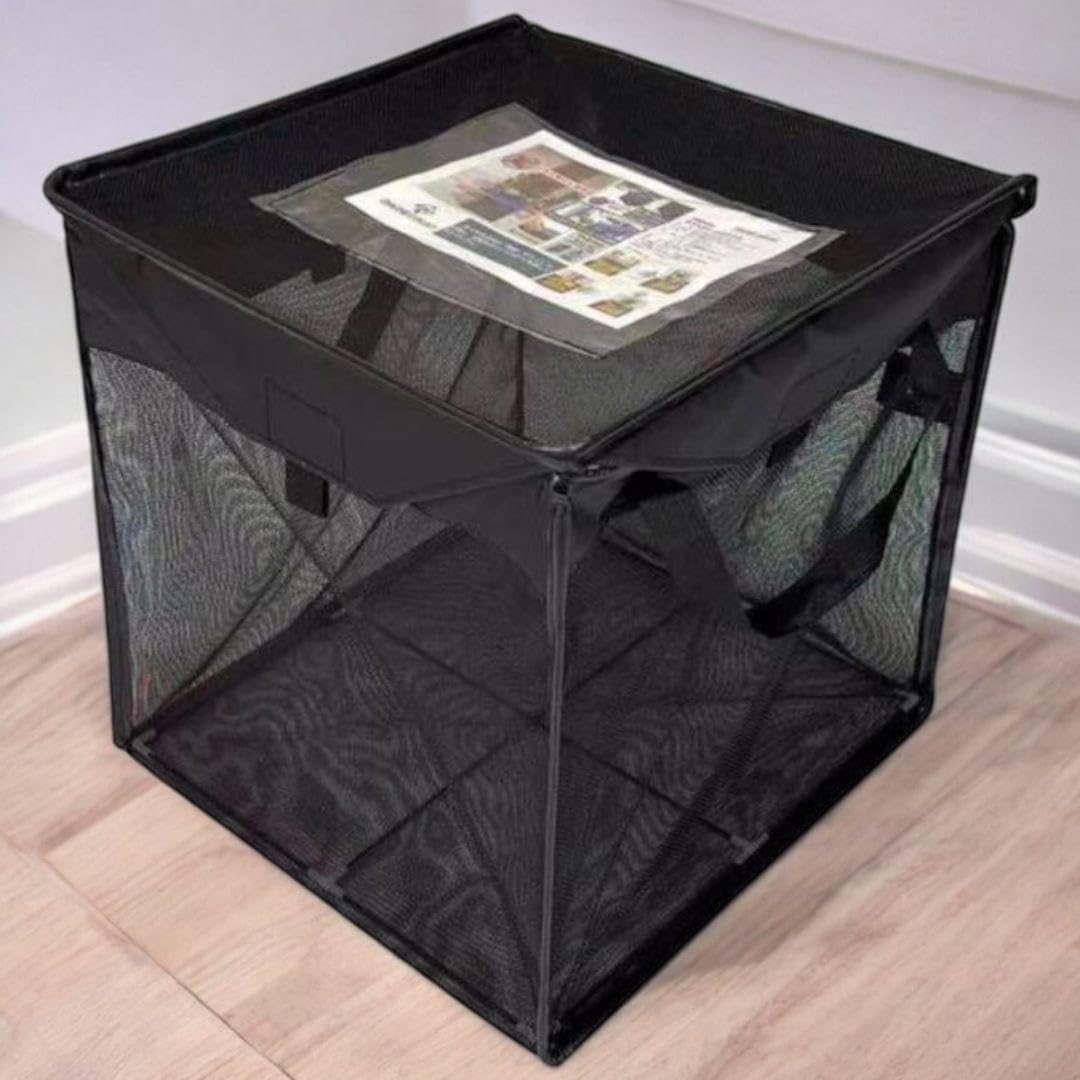 ゴミネット カラス除け ゴミステーション 大容量折りたたみ式 ブラック