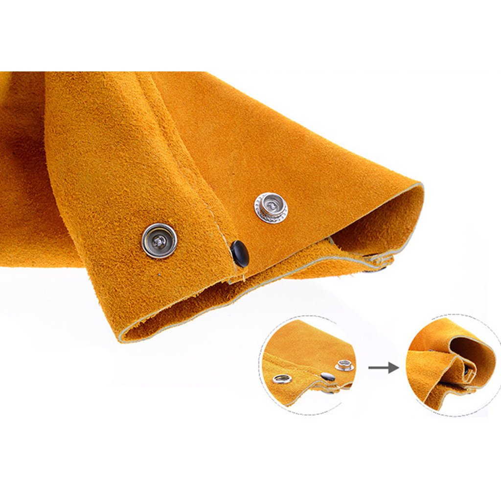 Qianly Protection de Soudage - Manchons de Soudage - En Cuir de Vachette Travail