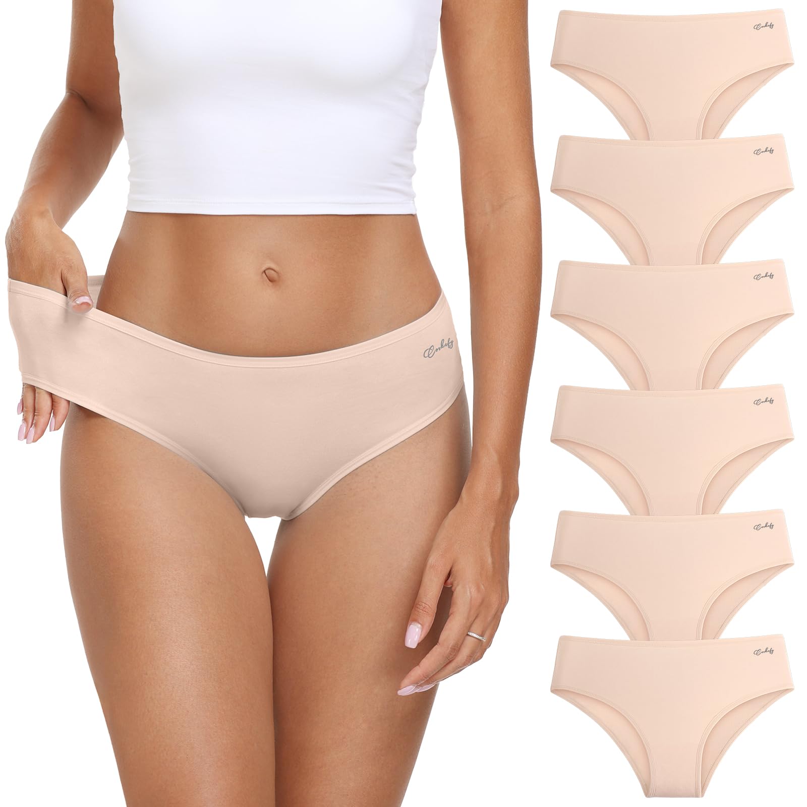 coskefy Women's High Coverage Super Combed Mid Waist Hipster with Concealed Waistband and Stay Fresh Treatment-picture-31