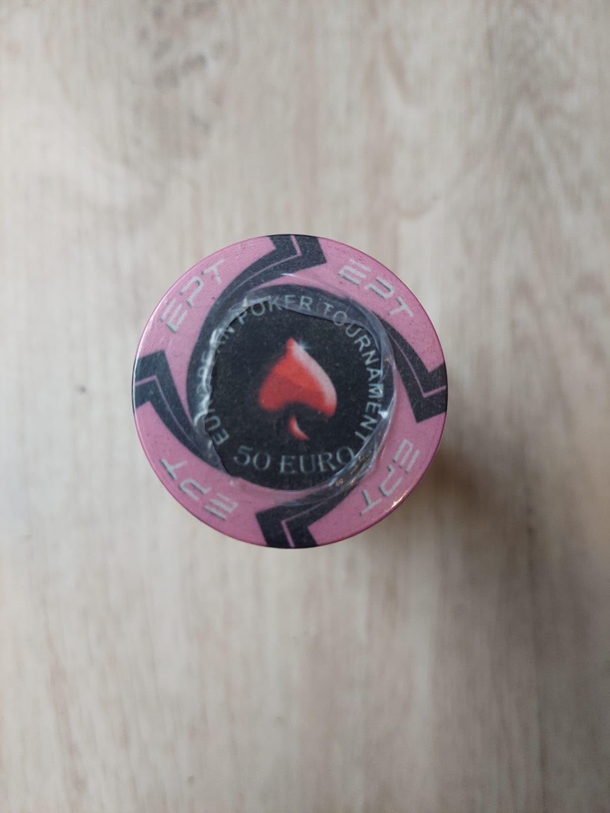 Replica EPT Ceramic Chips Value 50 Euro, for Poker Cash Games Blister Pack of 25 Chips, Orange